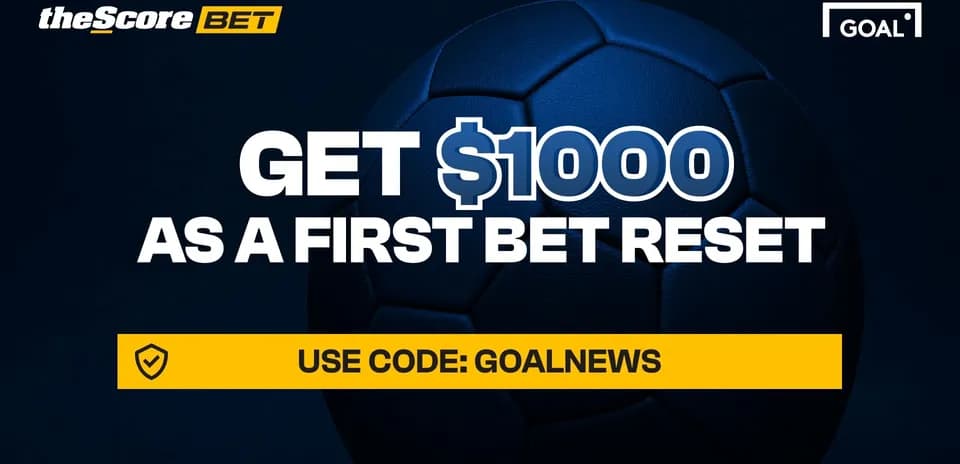 Promotional graphic for betting offer with soccer ball
