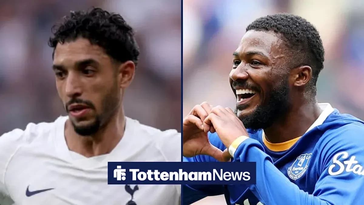 Jugadores de Tottenham y Everton en acción