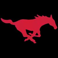 Logotipo de un caballo corriendo en rojo