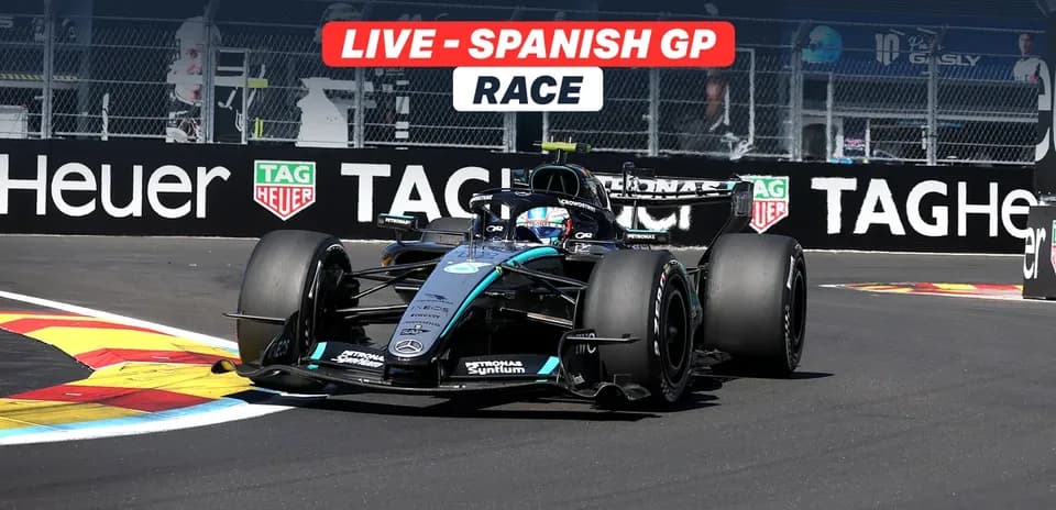 Coche de Fórmula 1 en curva durante el GP de España