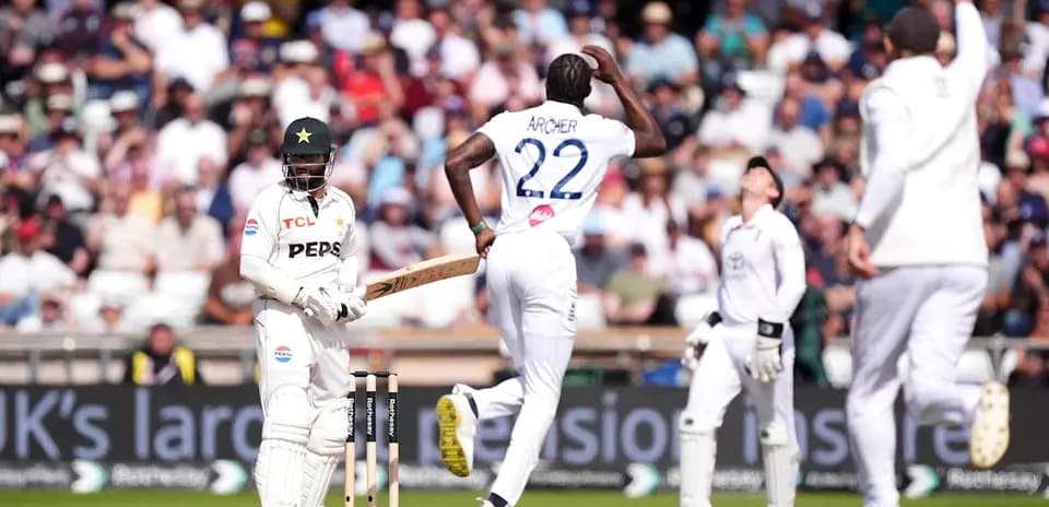 Bowler celebrating after taking a wicket in cricket