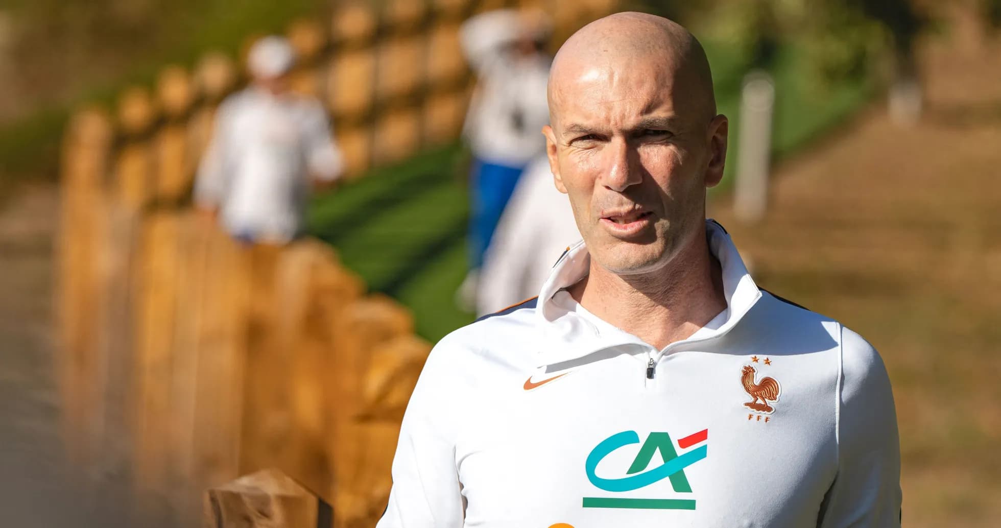 Zinedine Zidane en sesión de entrenamiento