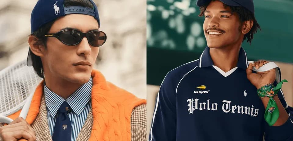Dos modelos luciendo ropa de tenis de moda