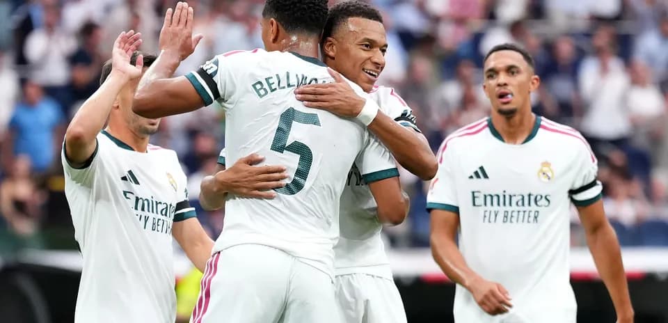 Jugadores del Real Madrid celebrando un gol