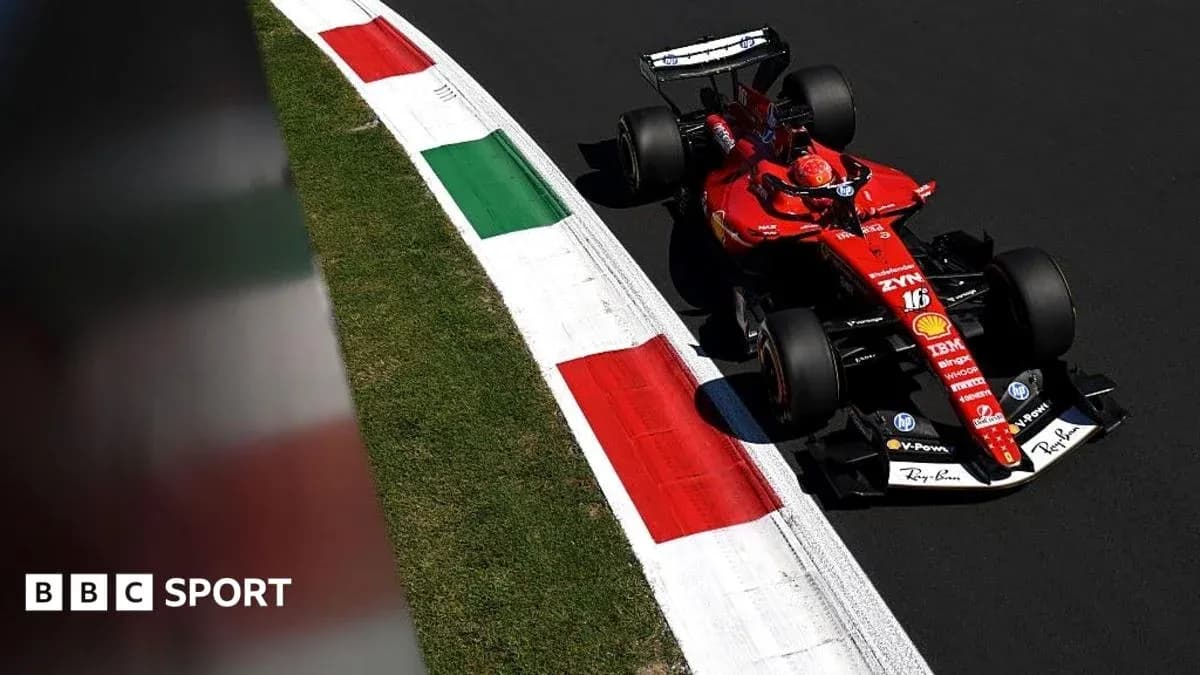 Coche de Fórmula 1 de Ferrari en la pista