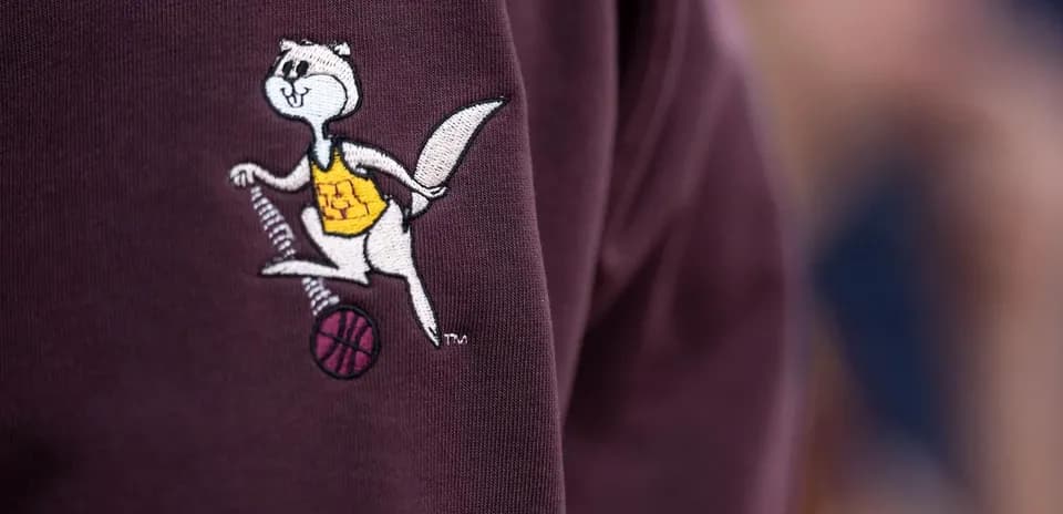 Logotipo de mascota de baloncesto en sudadera