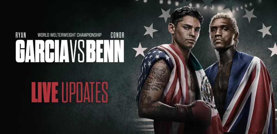 Ryan Garcia y Conor Benn en combate de boxeo