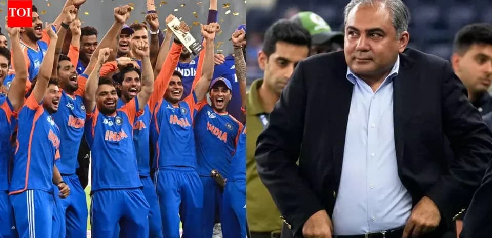 Equipo de críquet de India celebrando un triunfo