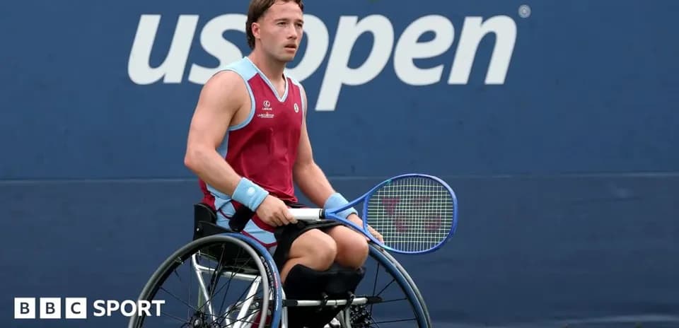 Jugador de tenis en silla de ruedas en US Open