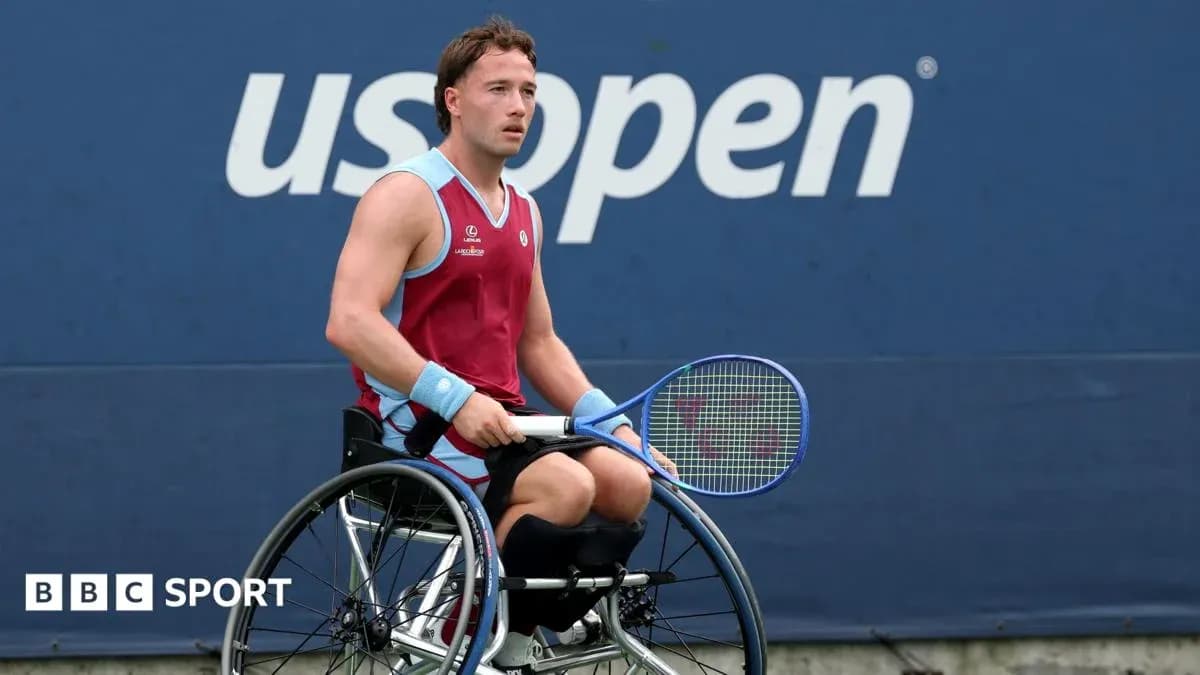 Jugador de tenis en silla de ruedas en US Open