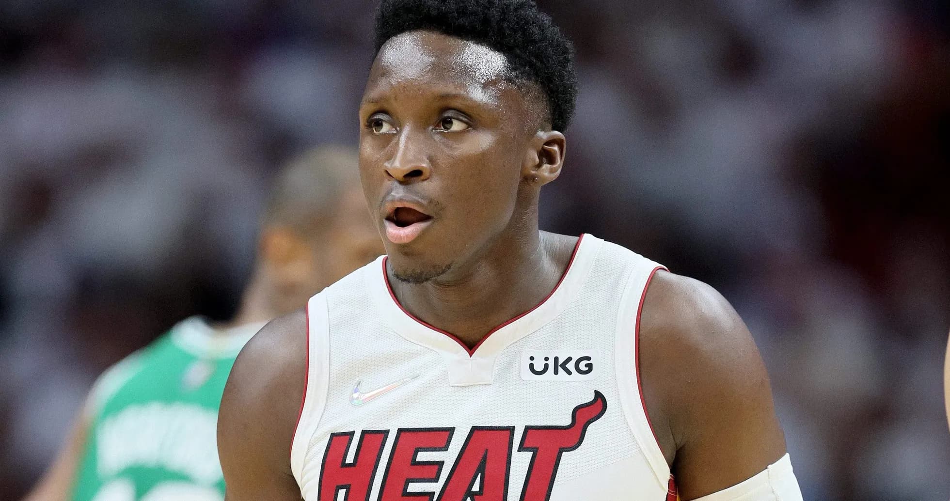 Jugador de Miami Heat durante un partido de baloncesto