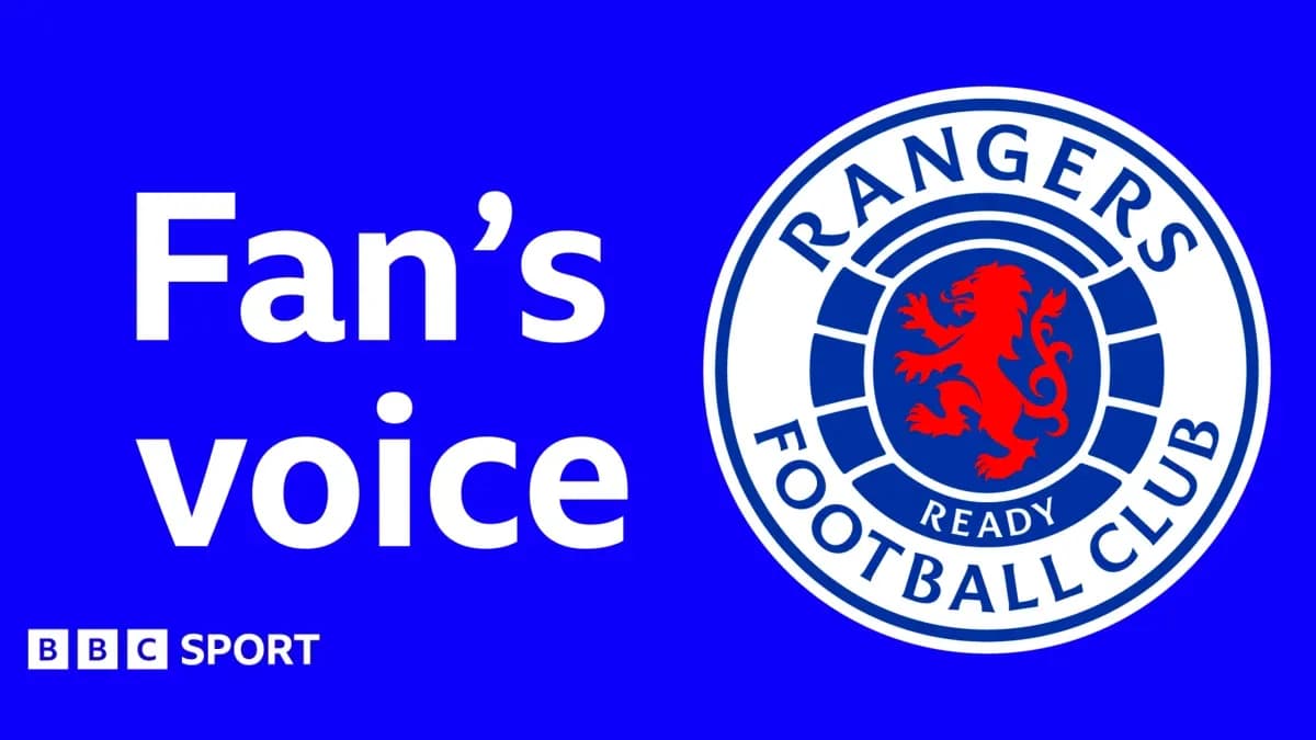 Texto de 'Fan's voice' junto al escudo de Rangers