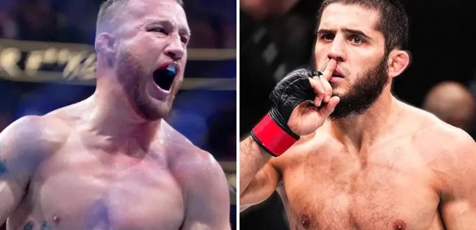 Dos luchadores de MMA en poses competitivas