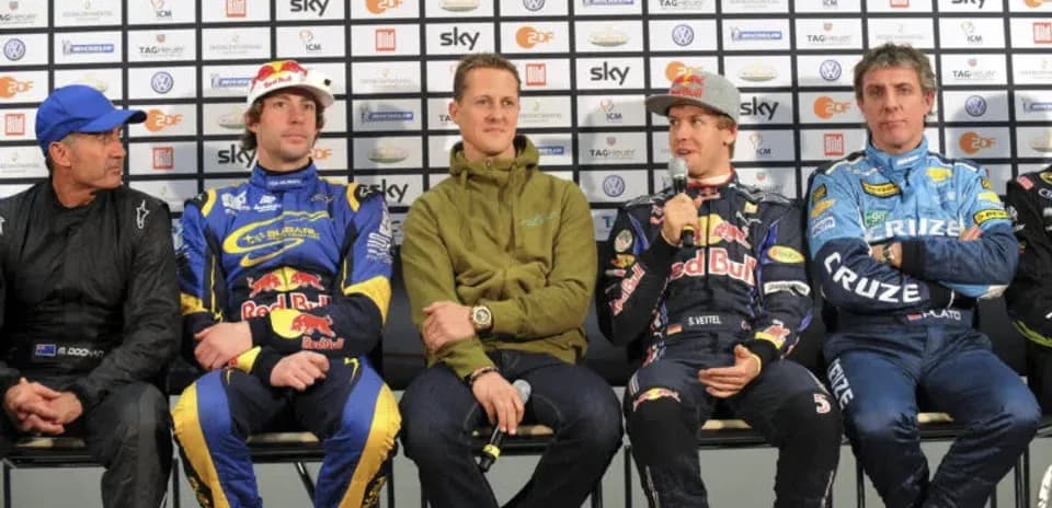 Pilotos en conferencia de prensa durante Race of Champions