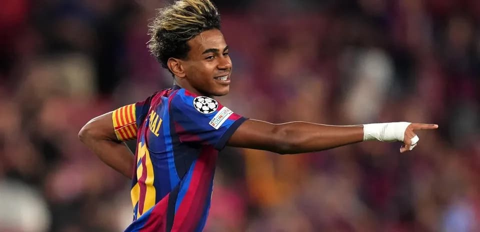 Jugador de Barcelona celebrando un gol en el estadio