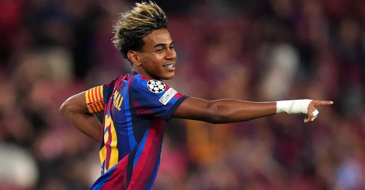 Jugador de Barcelona celebrando un gol en el estadio