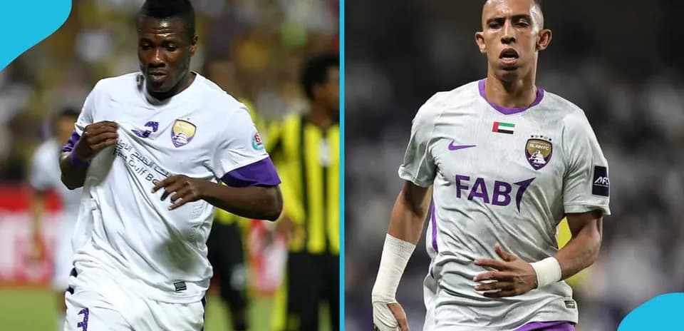 Dos jugadores de Al Ain FC corriendo durante un partido