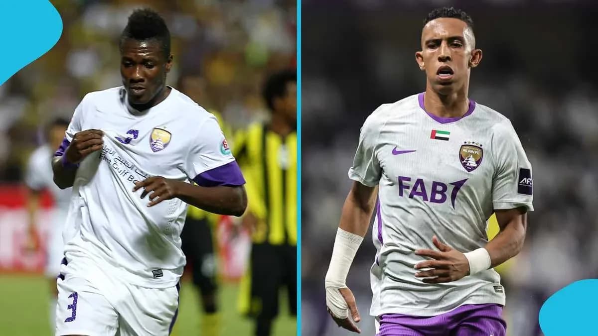 Dos jugadores de Al Ain FC corriendo durante un partido