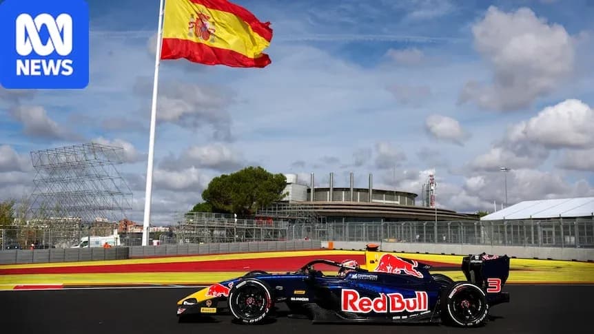 Coche de Fórmula 1 Red Bull en circuito español