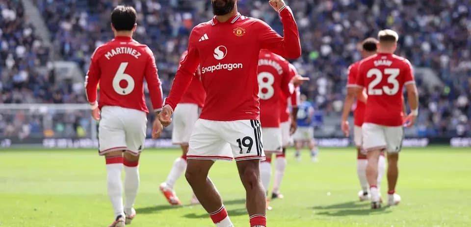 Jugador de Manchester United celebrando un gol