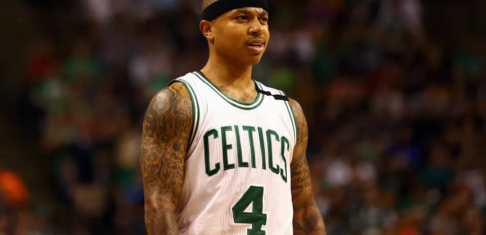 Jugador de los Celtics en acción durante el partido