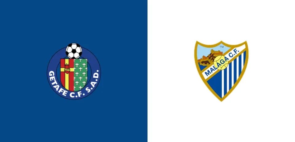 Logos de Getafe C.F. y Málaga C.F.