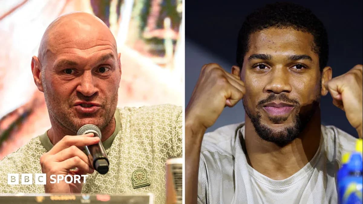 Tyson Fury y Anthony Joshua en conferencia de prensa Tyson Fury y Anthony Joshua en conferencia de prensa