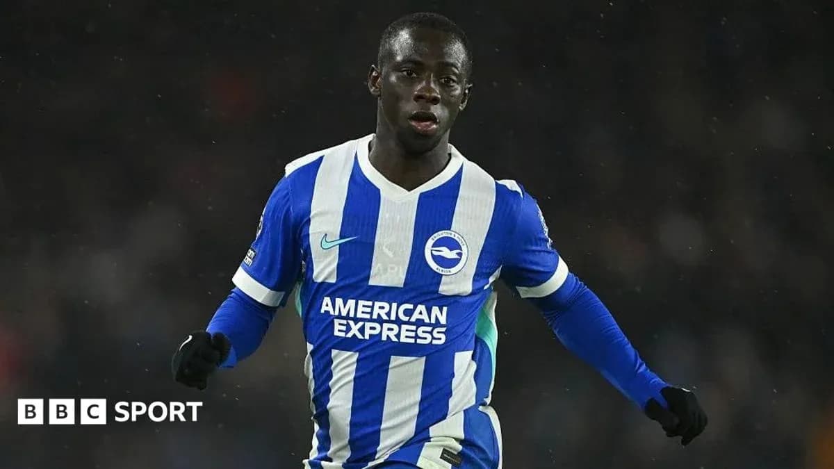 Jugador de Brighton celebrando una jugada en el campo Jugador de Brighton celebrando una jugada en el campo