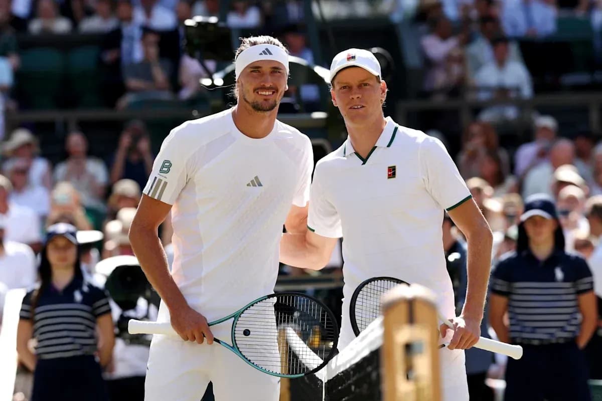 Jugadores posando antes del partido en Wimbledon Jugadores posando antes del partido en Wimbledon