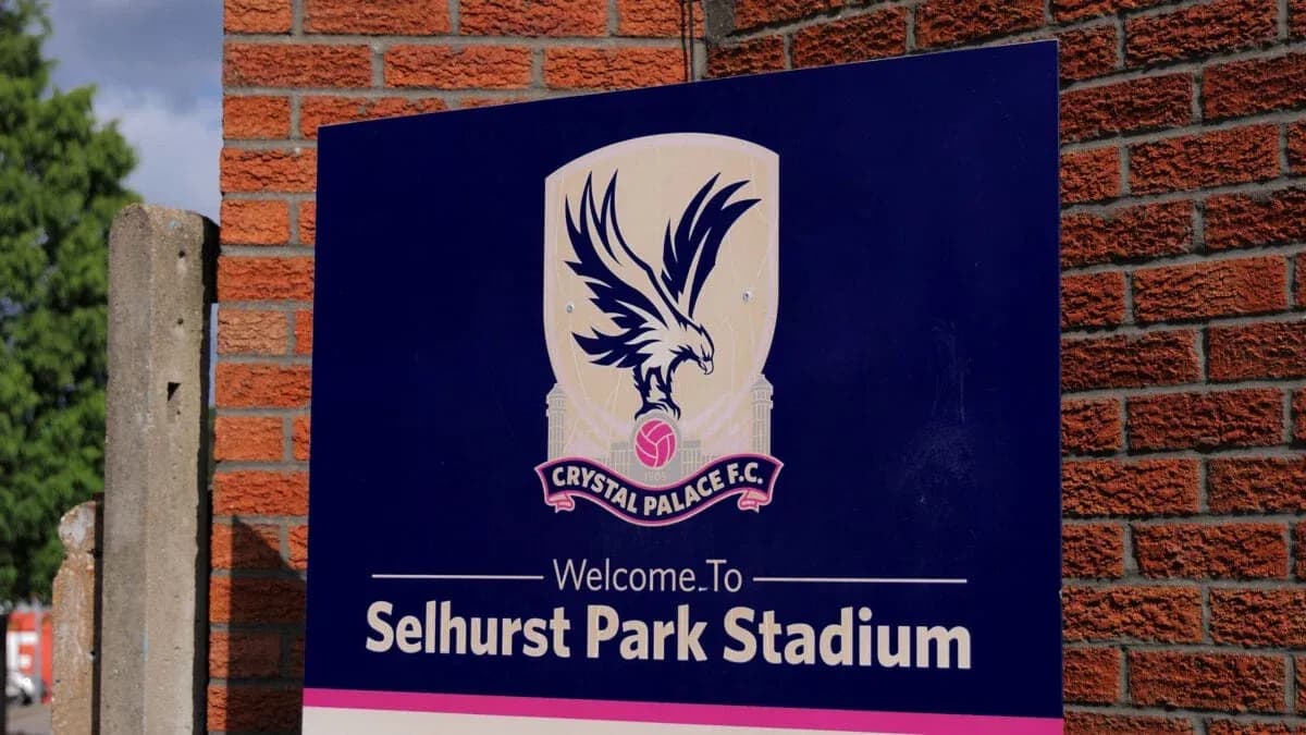 Cartel de bienvenida al Selhurst Park Stadium Cartel de bienvenida al Selhurst Park Stadium