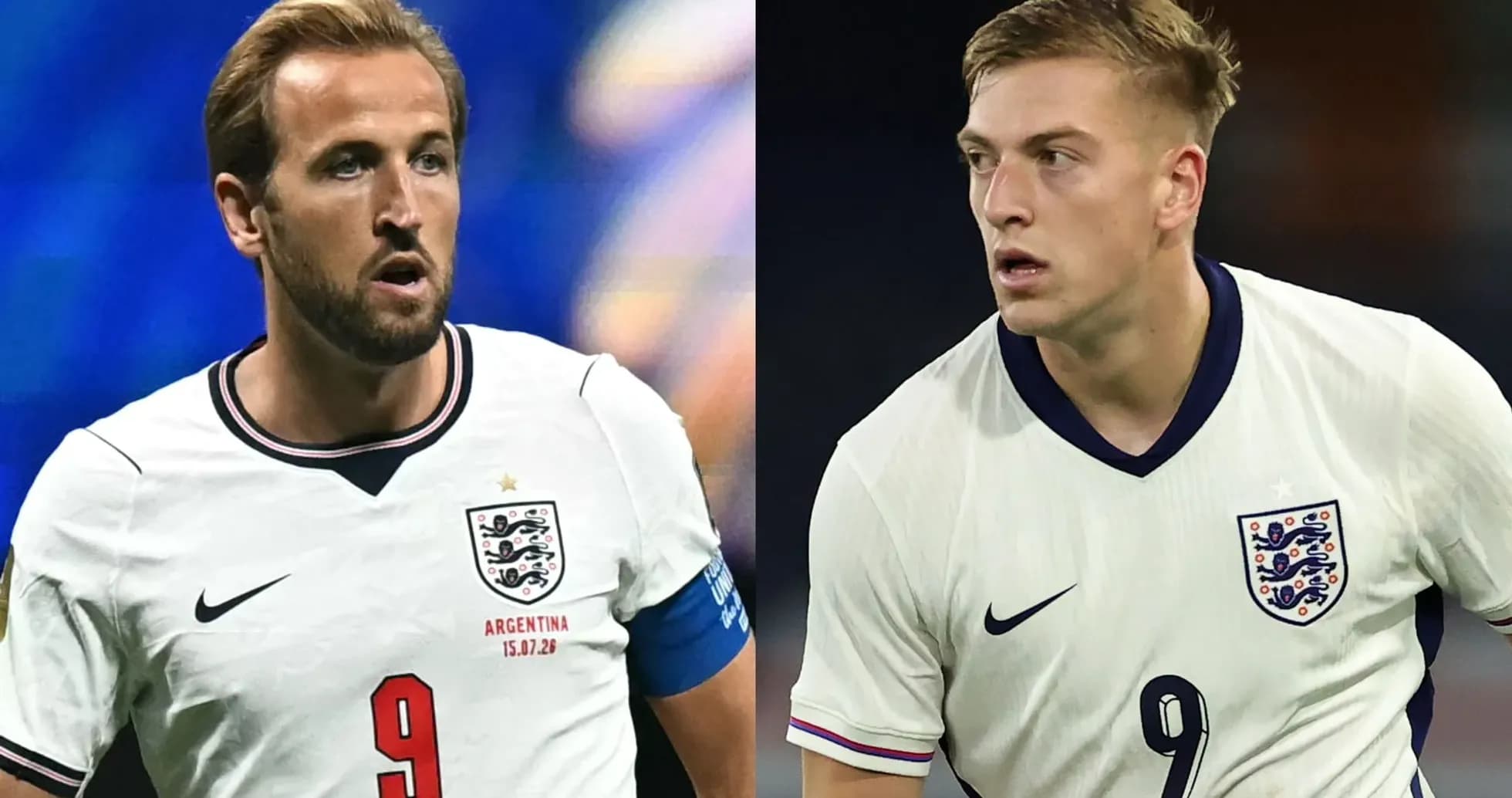 Dos jugadores de Inglaterra en camisetas blancas durante partido Dos jugadores de Inglaterra en camisetas blancas durante partido