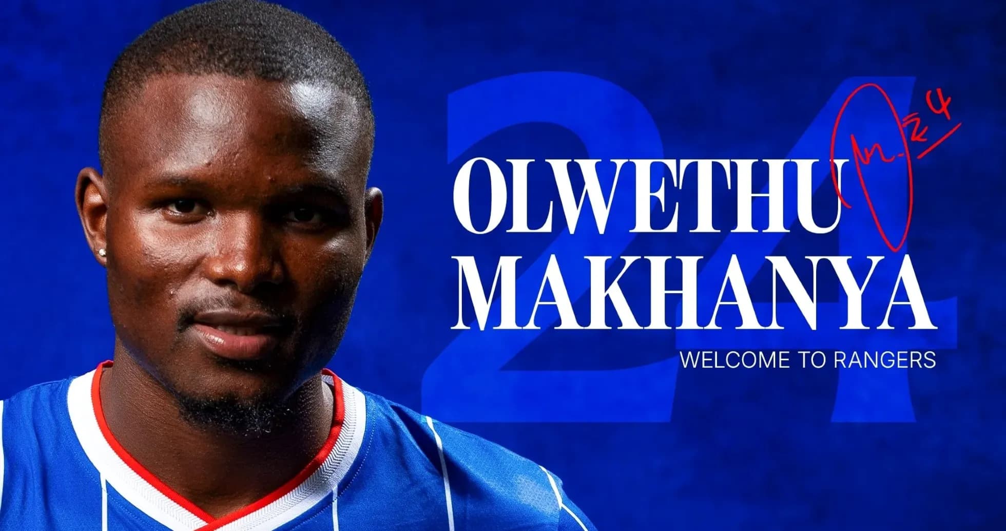 Olwethu Makhanya en camiseta de Rangers Olwethu Makhanya en camiseta de Rangers