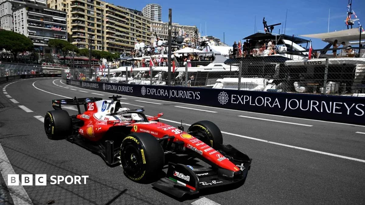 Coche de Fórmula 1 de Ferrari en Mónaco Coche de Fórmula 1 de Ferrari en Mónaco